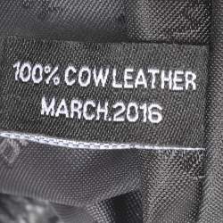 Pre Owned DKNY White/Grey Leather Top Handle Bag