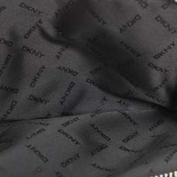 Pre Owned DKNY White/Grey Leather Top Handle Bag