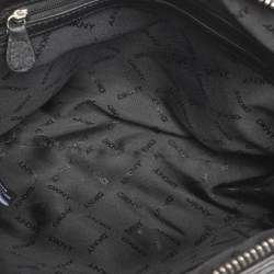 Pre Owned DKNY White/Grey Leather Top Handle Bag