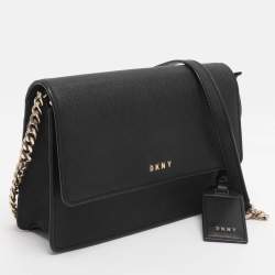 Pre Owned Dkny Black Leather Crossbody Bag