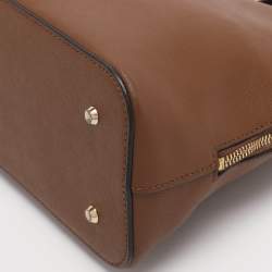 Pre Owned Dkny Brown Leather Satchel