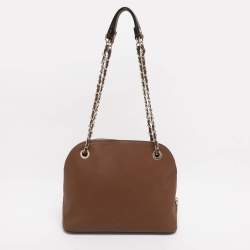 Pre Owned Dkny Brown Leather Satchel