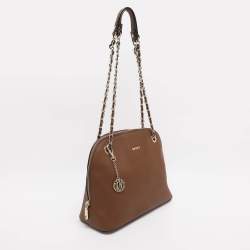 Pre Owned Dkny Brown Leather Satchel