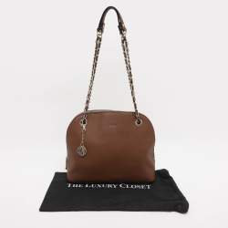 Pre Owned Dkny Brown Leather Satchel