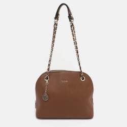 Pre Owned Dkny Brown Leather Satchel