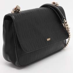 Pre Owned Dkny Black Leather Sina Shoulder Bag