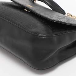 Pre Owned Dkny Black Leather Sina Shoulder Bag