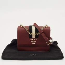 Pre Owned DKNY Burgundy Leather Liza Crossbody Bag