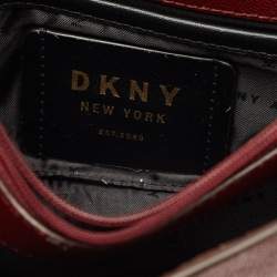 Pre Owned DKNY Burgundy Leather Liza Crossbody Bag