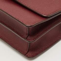 Pre Owned DKNY Burgundy Leather Liza Crossbody Bag
