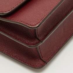 Pre Owned DKNY Burgundy Leather Liza Crossbody Bag