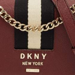 Pre Owned DKNY Burgundy Leather Liza Crossbody Bag