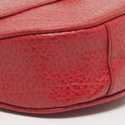 Pre Owned DKNY Red Pebbled Leather Shoulder Bag