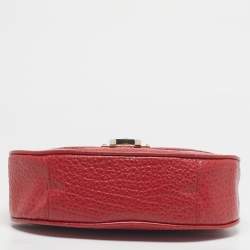 Pre Owned DKNY Red Pebbled Leather Shoulder Bag