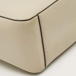 Pre Owned DKNY Light Beige Leather Bryant Park Chain Tote