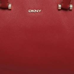 Pre Owned DKNY Red Leather Bryant Park Top Zip Tote