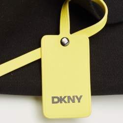 Pre Owned Dkny Black Canvas Logo Tote