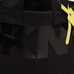 Pre Owned Dkny Black Canvas Logo Tote