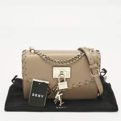 Pre Owned Dkny Beige Leather Elissa Crossbody Bag