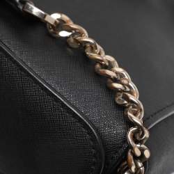 Pre Owned DKNY Black Leather Bryant Park Pocket Crossbody Bag