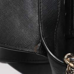 Pre Owned DKNY Black Leather Bryant Park Pocket Crossbody Bag