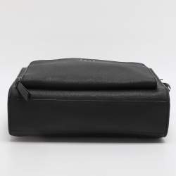 Pre Owned DKNY Black Leather Bryant Park Pocket Crossbody Bag