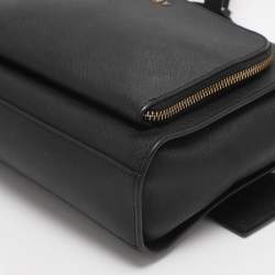 Pre Owned DKNY Black Leather Bryant Park Pocket Crossbody Bag