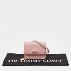 Pre Owned DKNY Light Pink Saffiano Leather Bryant Mini Crossbody Bag