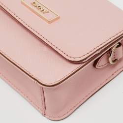 Pre Owned DKNY Light Pink Saffiano Leather Bryant Mini Crossbody Bag