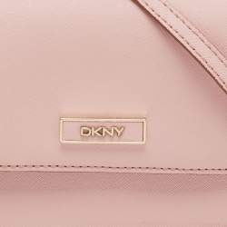 Pre Owned DKNY Light Pink Saffiano Leather Bryant Mini Crossbody Bag