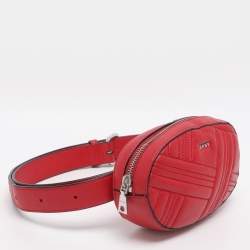 Pre Owned DKNY Red Leather Belt Bag