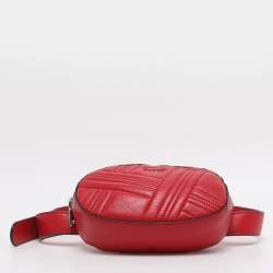 Pre Owned DKNY Red Leather Belt Bag