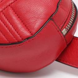 Pre Owned DKNY Red Leather Belt Bag