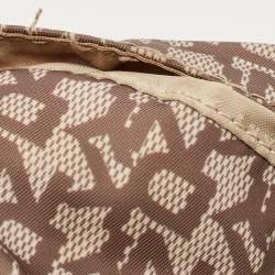 Pre Owned DKNY Cora Brown Monogram Fabric and Leather Tote