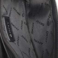 Pre Owned DKNY Flap Silver Leather Wallet On Chain