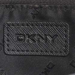 Pre Owned DKNY Flap Silver Leather Wallet On Chain