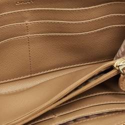 مملوكة مسبقًا DKNY Pink Leather Logo Zip Continental Wallet