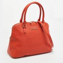مملوكة مسبقًا حقيبة DKNY ساتشيل جلد برتقالي دوم