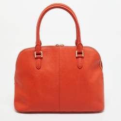 مملوكة مسبقًا حقيبة DKNY ساتشيل جلد برتقالي دوم