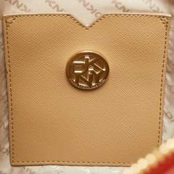 مملوكة مسبقًا حقيبة DKNY ساتشيل جلد برتقالي دوم