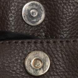 Pre Owned حقيبة بوسطن دي كي أن واي جلد رمادي مُزينة بالمسامير