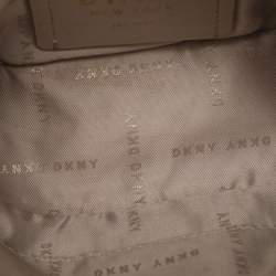 مملوكة مسبقًا DKNY Brown/Beige Signature Coated Canvas Dome Crossbody Bag