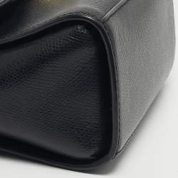 مملوكة مسبقًا DKNY Black Leather Logo Flap Crossbody Bag