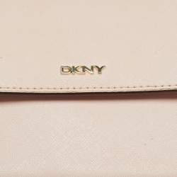 Pre Owned DKNY Bryant Park Flap Pink Leather Crossbody Bag