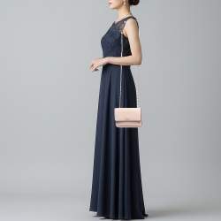 Pre Owned DKNY Bryant Park Flap Pink Leather Crossbody Bag