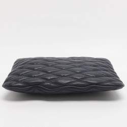 Pre Owned حقيبة كروس دي كيه إن واي جلد مبطن أزرق كحلي