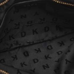 Pre Owned حقيبة كروس دي كيه إن واي جلد مبطن أزرق كحلي