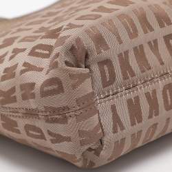 Pre Owned حقيبة كتف دي كي إن واي كانفاس بشعار بيج