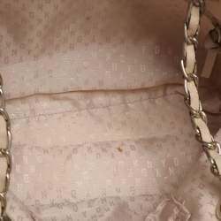 Pre Owned حقيبة كتف دي كي إن واي كانفاس بشعار بيج