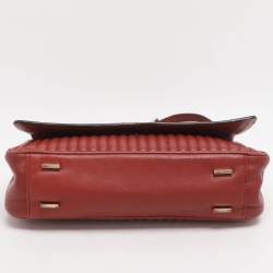 Pre Owned DKNY Gansevoort Brique Red Quilted Leather Shoulder Bag